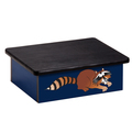 Clinton Raccoon, Blue, Laminate Step Stool 10-CC